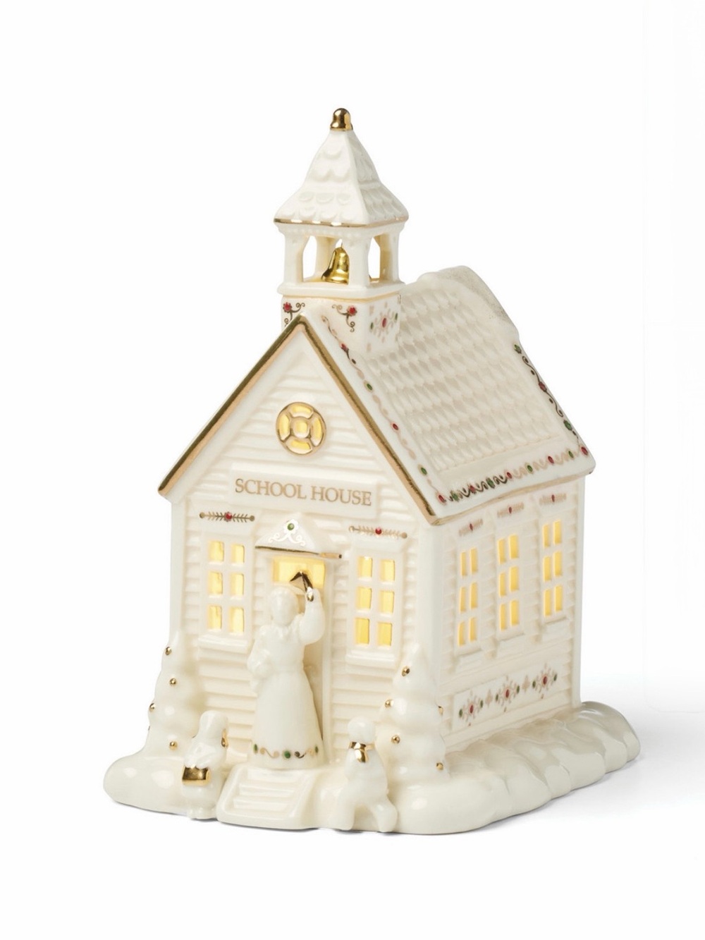 Lenox Mistletoe Park School House Figurine - Brand New In Box: FROM THE VAULT!